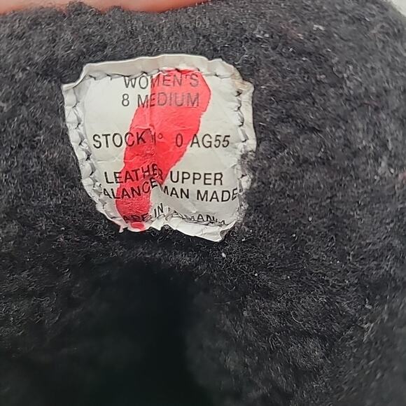 L.L. Bean Winter Snow Boots Leather Lace Up Blue Gray Brown Warm Size 8 Women’s - Picture 4 of 9